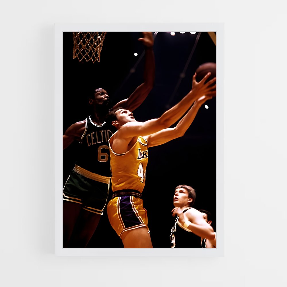 Poster Jerry west – affiche Basketball (vue 3)